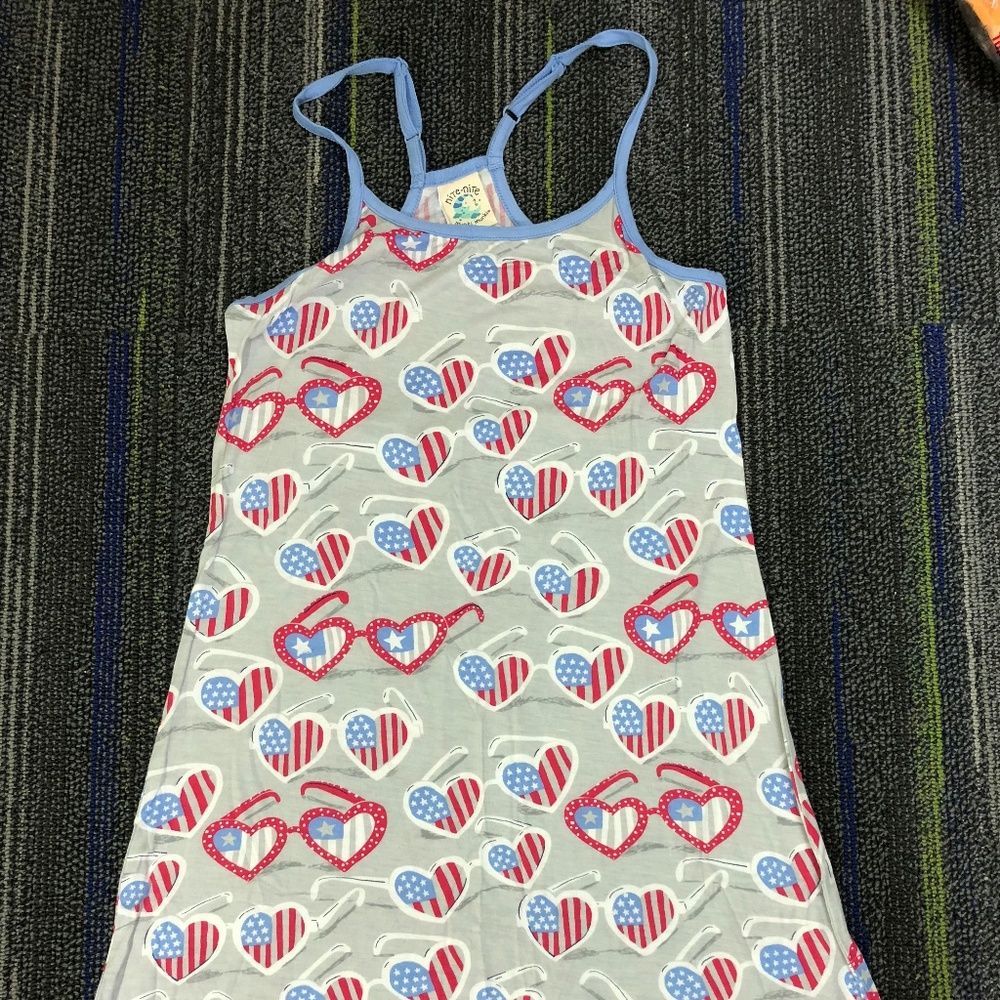 Nite Nite Munki Munki Americana Nightgown New XS